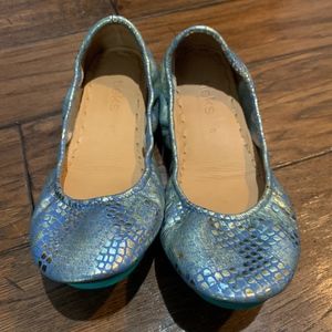 Tieks Blue Metallic Snake Skin